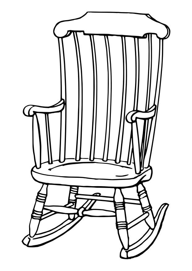 Coloriage chaise A  bascule